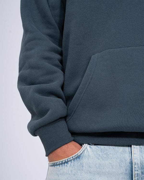 2t Blaine Tall Oversized Printed Hoodie (petrol blue)