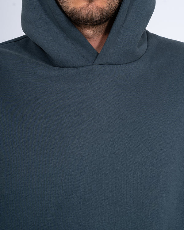 2t Blaine Tall Oversized Printed Hoodie (petrol blue)