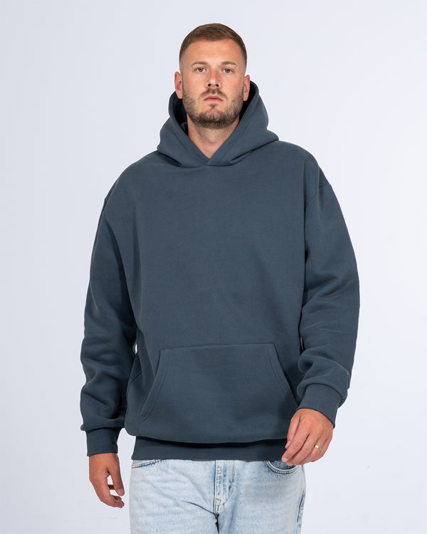 2t Blaine Tall Oversized Printed Hoodie (petrol blue)