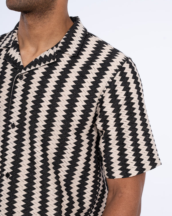 2t Brooks Tall Revere Crochet Shirt (black)