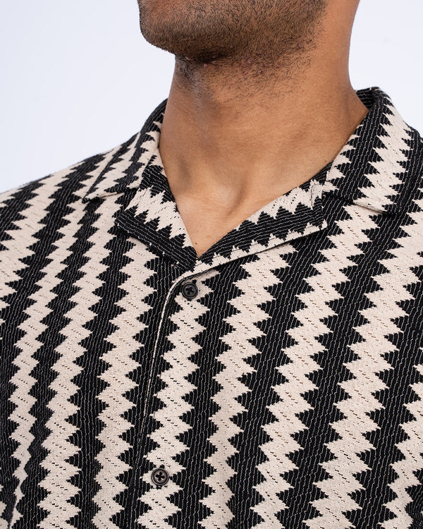 2t Brooks Tall Revere Crochet Shirt (black)