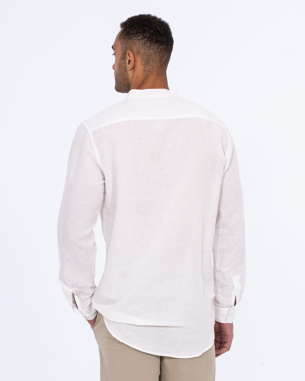 2t Cruz Tall Half Placket Linen Shirt (white)