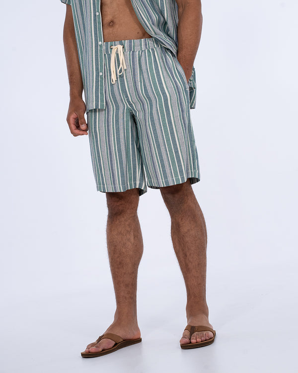 2t Greg Tall Striped Shorts (green)