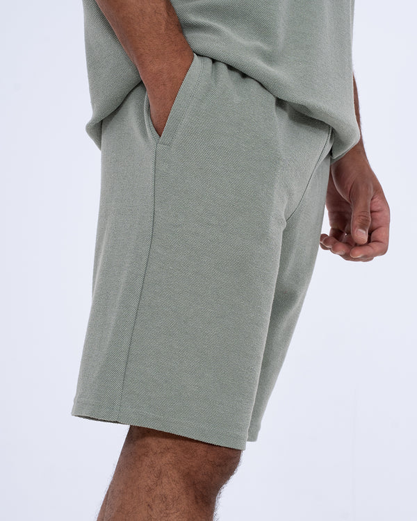 2t Kai Tall Textured Shorts (light teal)