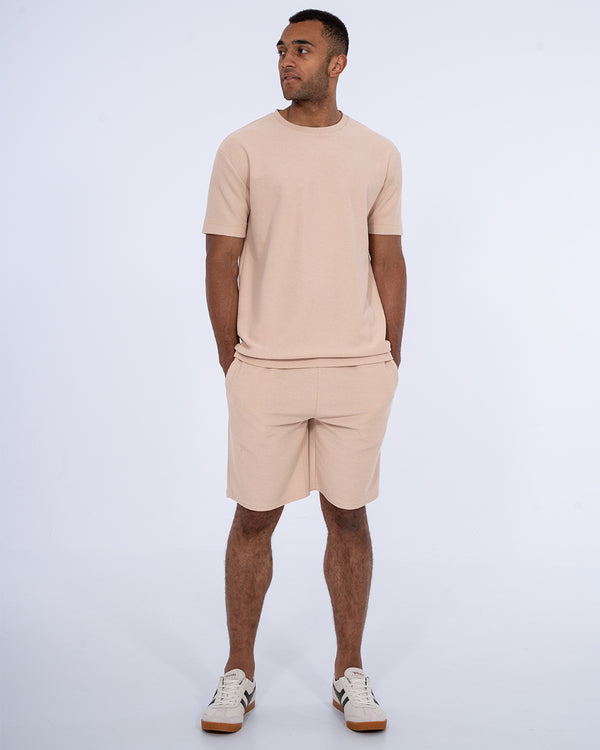 2t Kai Tall Textured Shorts (cement)
