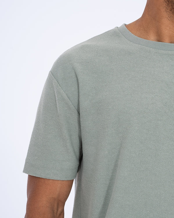 2t Kai Tall Textured T-Shirt (light teal)
