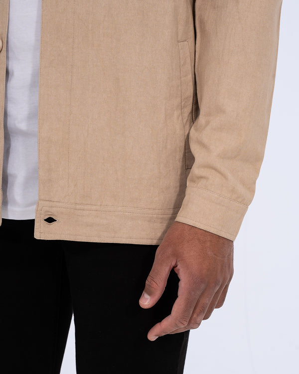 2t Linton Tall Cotton Harrington Shacket (stone)