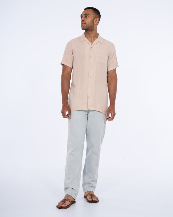 2t Reagan Tall Short Sleeve Revere Shirt (ecru)