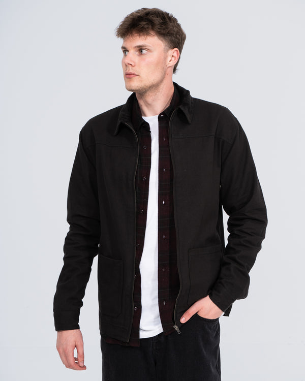 2t Kayden Tall Cord Collar Cotton Jacket (black)