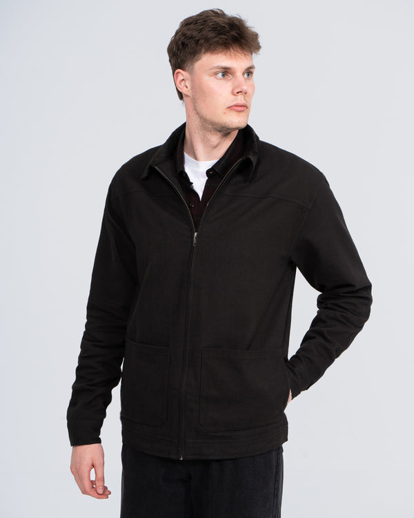 2t Kayden Tall Cord Collar Cotton Jacket (black)