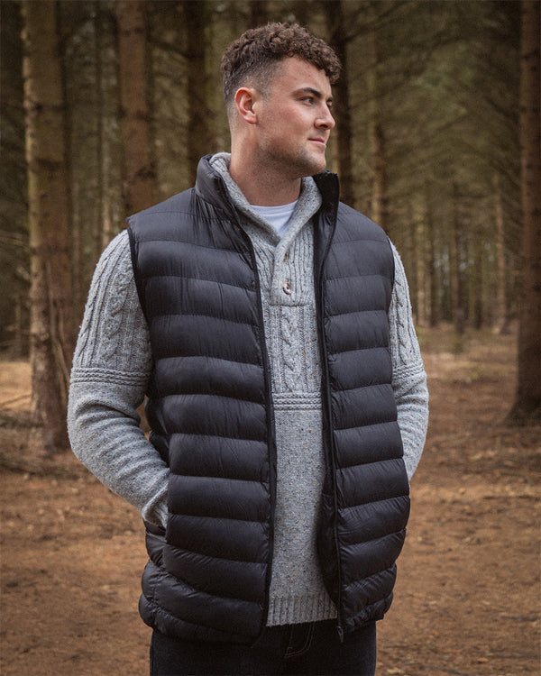 2t Connall Tall Cable Knit Jumper (grey)