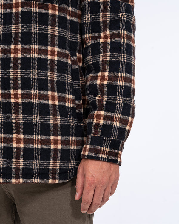 2t Cooper Tall Sherpa Lined Shacket (blue check)