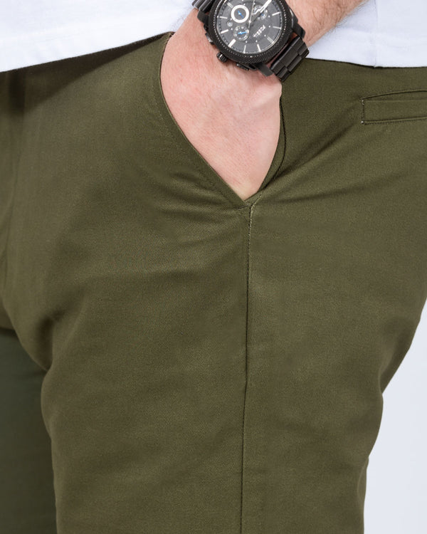 2t Alex Tall Slim Fit Chino Shorts (forest green)