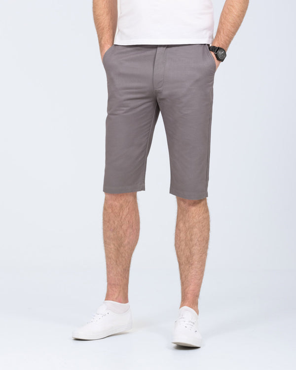 2t Alex Tall Slim Fit Chino Shorts (mid grey)