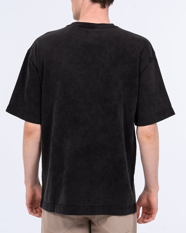 2t Albury Tall Oversized Garment Dyed T-Shirt (washed black)