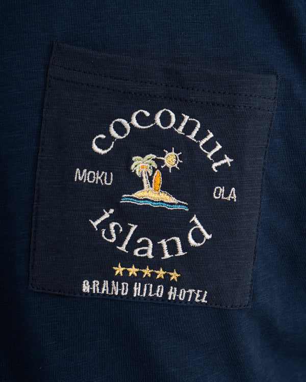 2t Benji Tall Embroidered Pocket T-Shirt (navy)