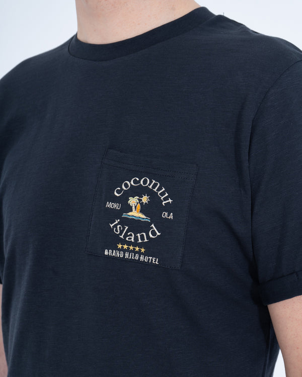 2t Benji Tall Embroidered Pocket T-Shirt (navy)