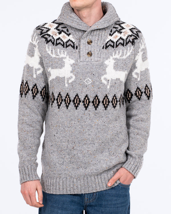 2t Connall Weihnachtspullover für Große (grau)