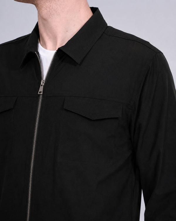 2t Westray Overshirt in Übergröße (Schwarz)