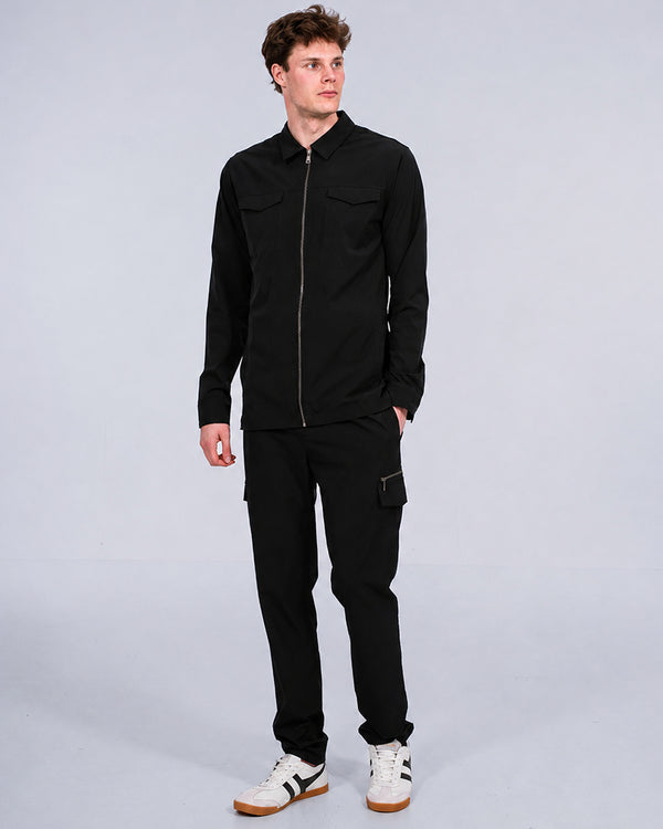 2t Westray Overshirt in Übergröße (Schwarz)
