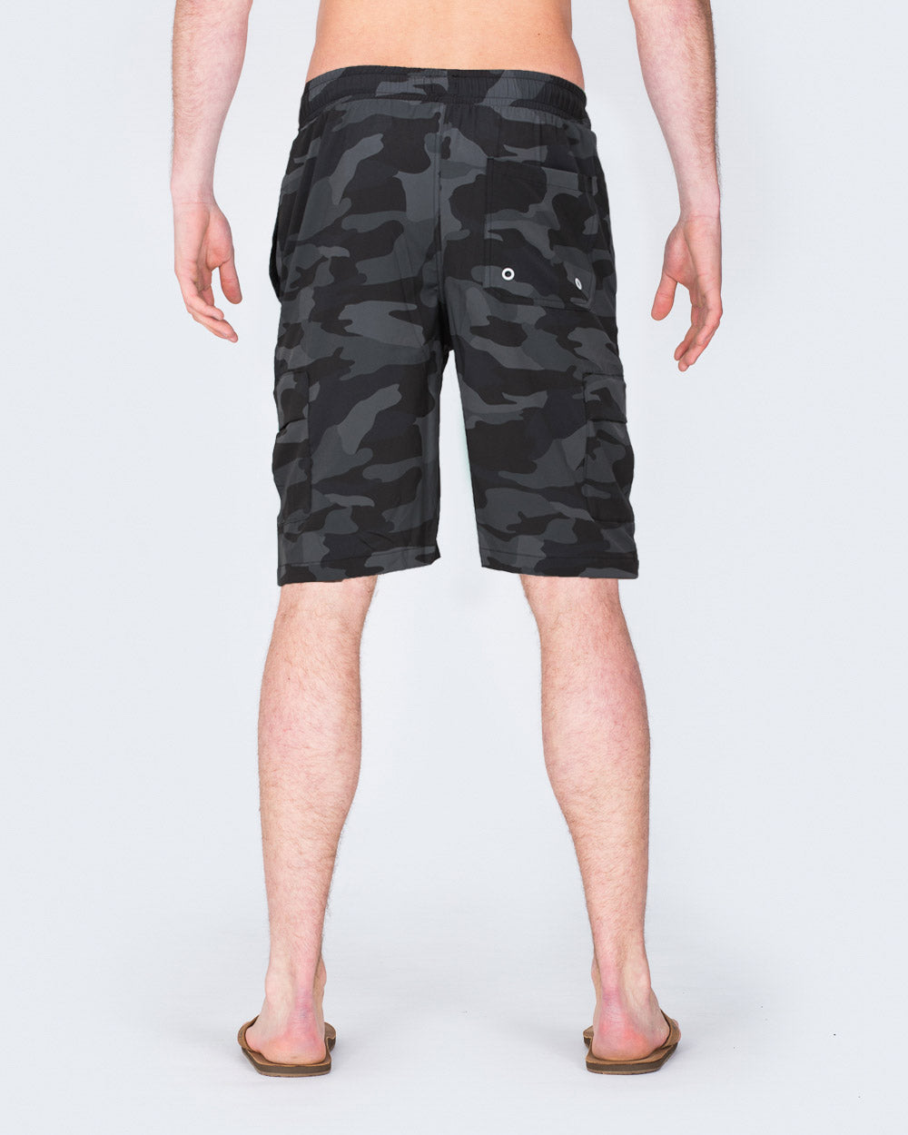 2t Tall Camo Print Swim Shorts (charcoal)