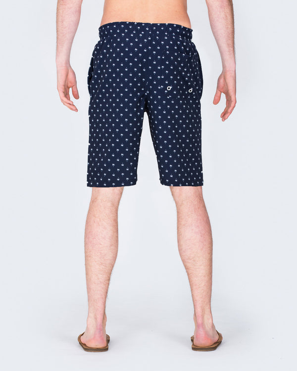 2t Tall Palm Print Swim Shorts (navy)