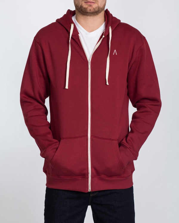 2t Zip Up Tall Hoodie (deep red)