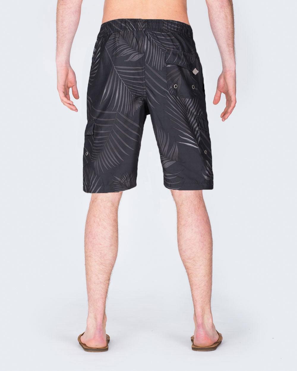 2t Tall Leaf Swim Shorts (black)