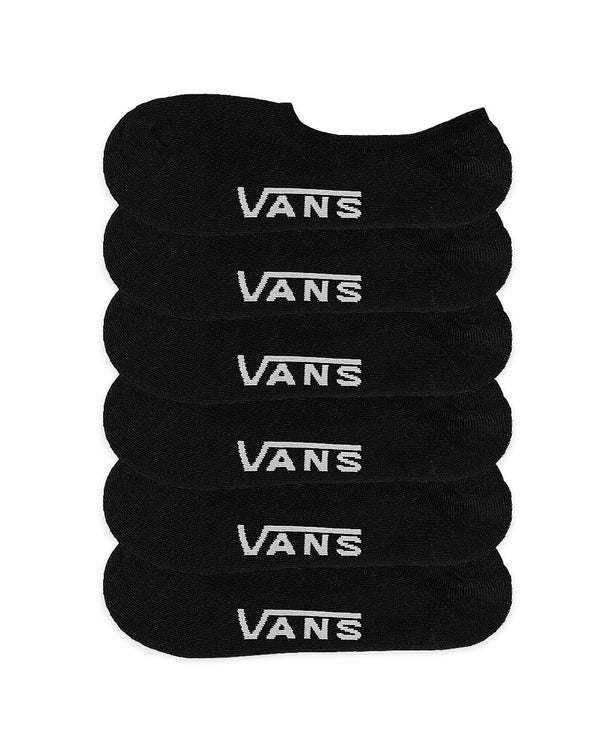 Vans Klassische No-Show-Socken 6 Paar (schwarz)