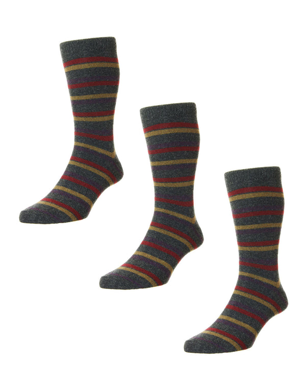 HJ Hall London Merino Wool Socks 3 Pack