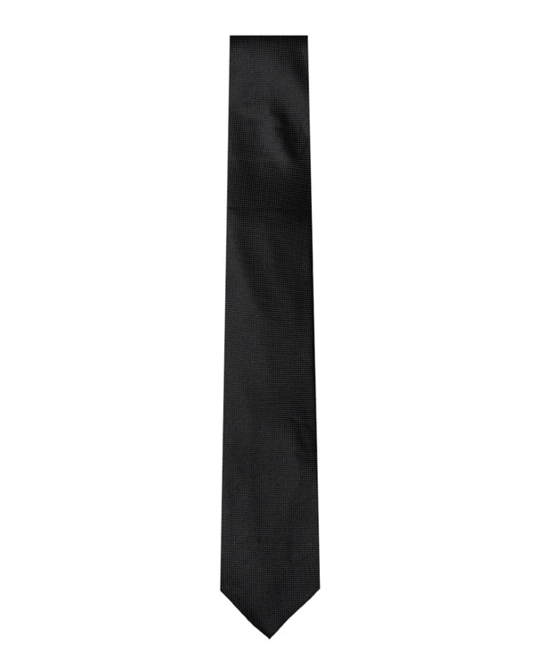 Doppel Zwei Seide Extra Lange Krawatte (schwarz)