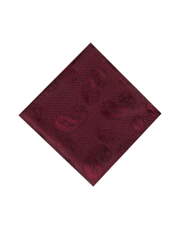 Knightsbridge Extra Long Paisley Tie Set (burgundy)