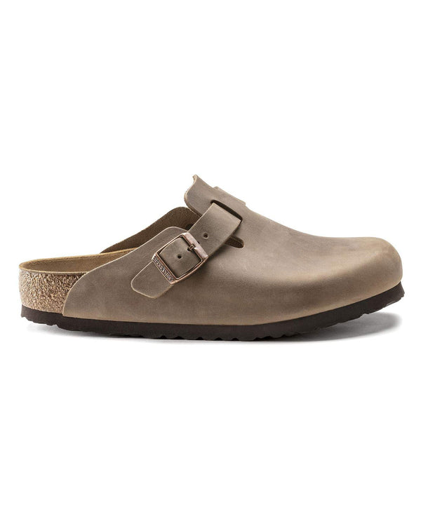 Birkenstock Boston Oiled Leather Clogs (tobacco brown)
