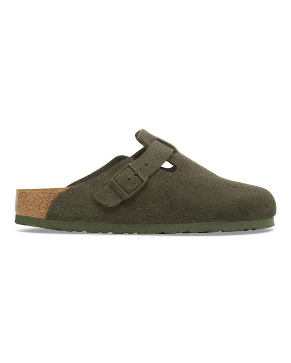 Birkenstock Boston Clogs aus Wildleder (Thymian)