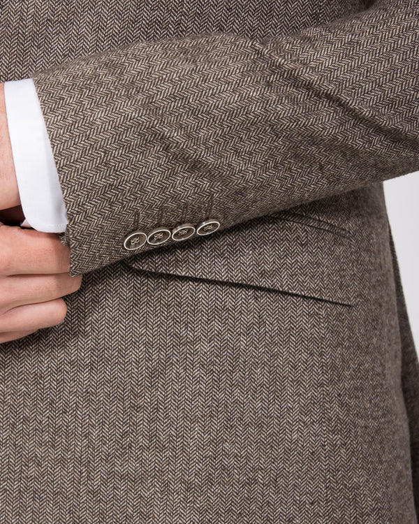 Skopes Jude Slim Fit Tall Suit (fawn herringbone)