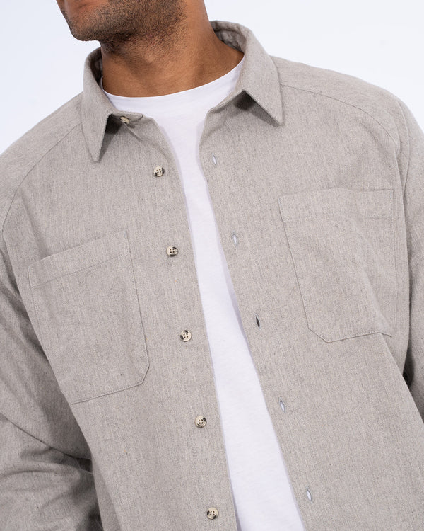 2t Bradley Tall Relaxed Fit Raglan Shirt (grey flannel)