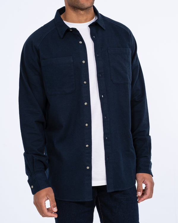 2t Bradley Tall Relaxed Fit Raglan Shirt (navy flannel)