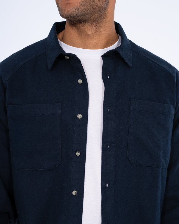 2t Bradley Tall Relaxed Fit Raglan Shirt (navy flannel)