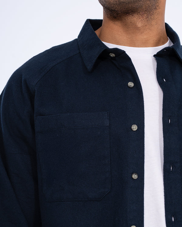 2t Bradley Tall Relaxed Fit Raglan Shirt (navy flannel)