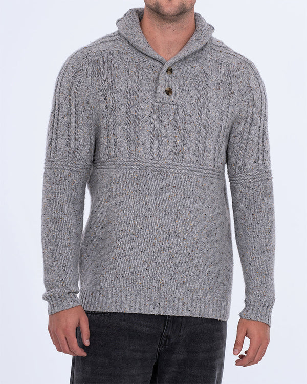 2t Connall Tall Cable Knit Jumper (grey)
