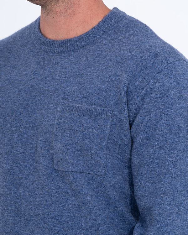2t Finley Tall Crew Neck Pocket Jumper (light blue)