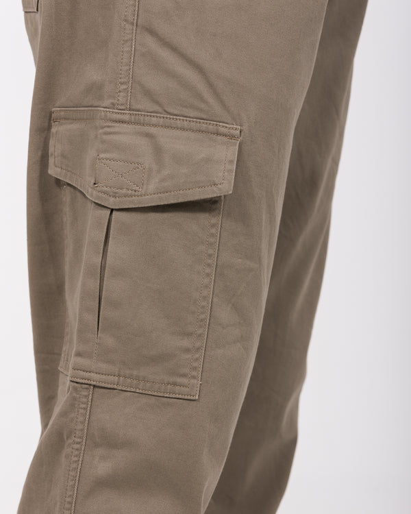 2t Fabio Regular Fit Tall Stretch Cargo Trousers (taupe)