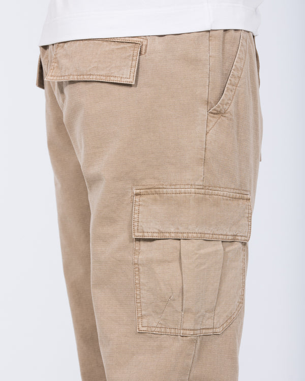 2t Shane Tall Regular Fit Ripstop Cargo Trousers (stone)