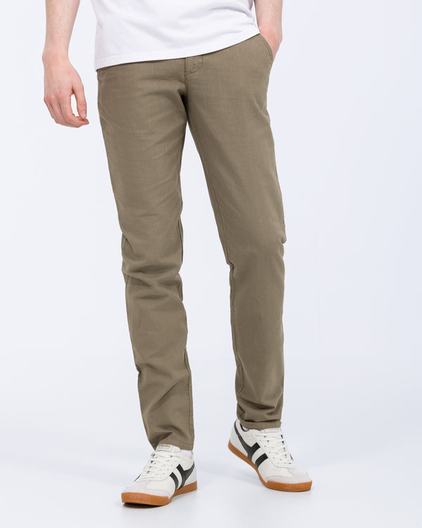 Redpoint Halifax Regular Fit Tall Linen Chinos (khaki)