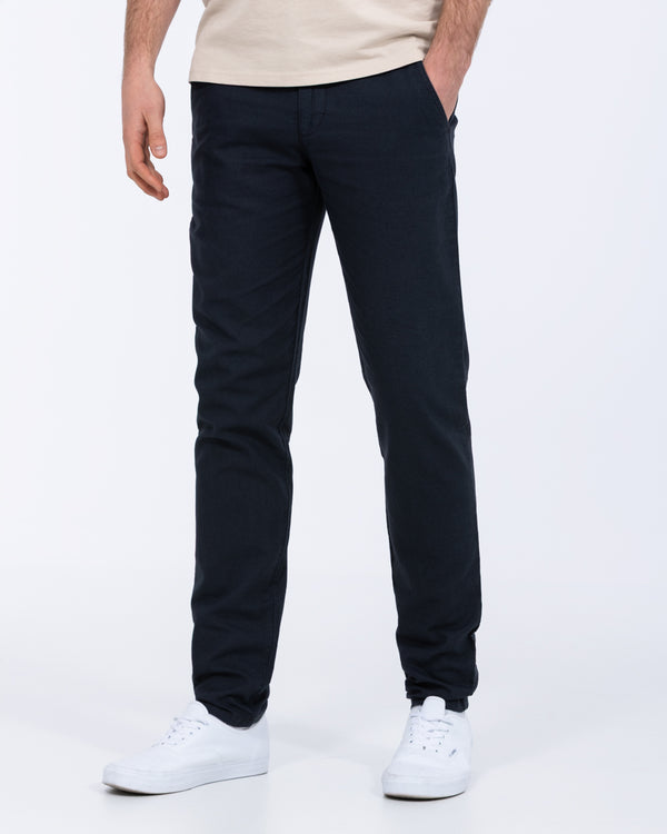 Redpoint Halifax Regular Fit Tall Leinen-Chinos (marineblau)