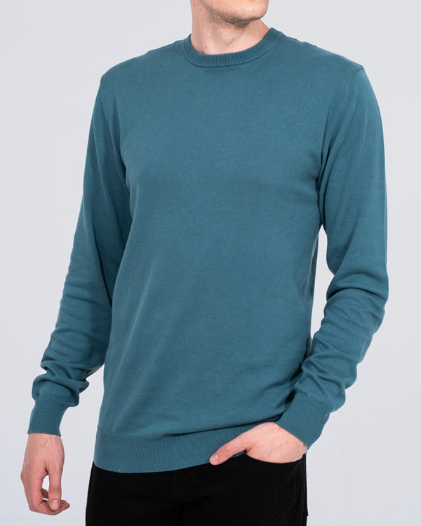 2t Austin Tall Cotton Crew Neck Jumper (light teal)