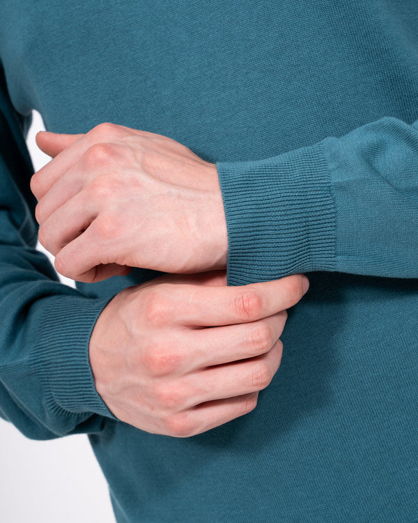 2t Austin Tall Cotton Crew Neck Jumper (light teal)