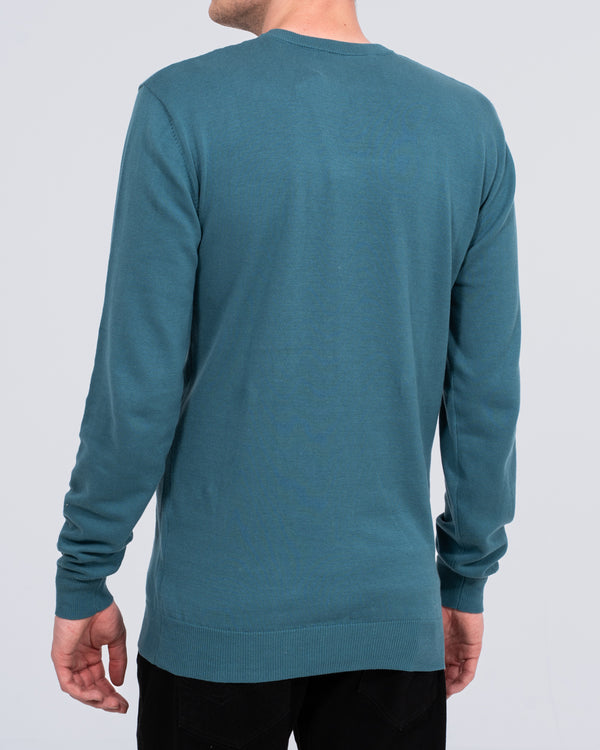 2t Austin Tall Cotton Crew Neck Jumper (light teal)