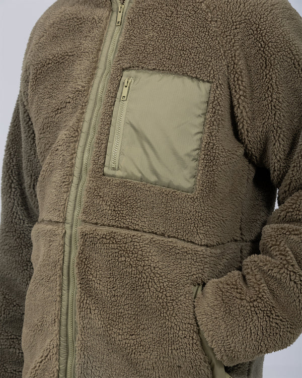 2t Eric Zip Up Tall Fleece Jacket (khaki)