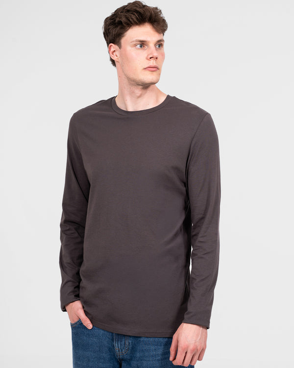Essentalls lang T-shirt met lange mouwen (donkergrijs)
